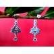 Indian silver jewellery - Indian Peridot Earrings,Indian Earrings