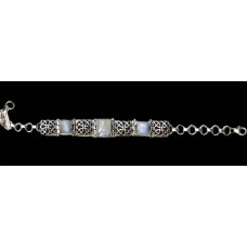 Bracelet indien argent et Pierre de Lune - Bijoux indiens Bracelet indien argent et Pierre de Lune - Bijoux indiens