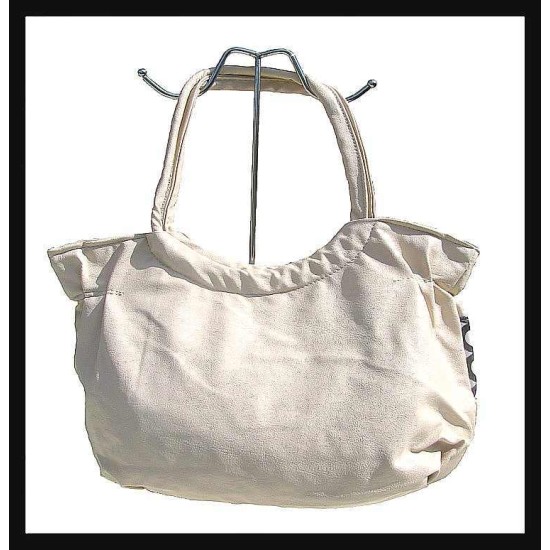 Ladies handbag - handbag Light Beige color,White-Beige hand bags