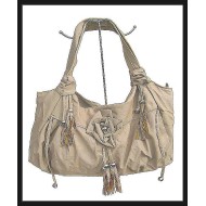 Ladies handbag - handbag Dark Beige color