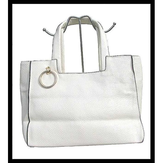 Ladies handbag - Handbag White light color,White-Beige hand bags