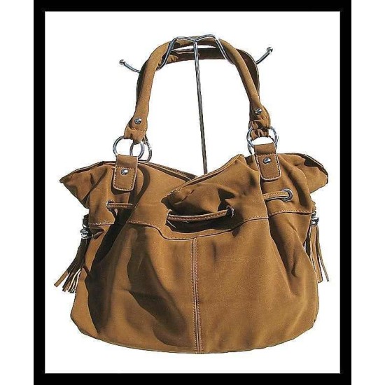 Ladies Handbag - Handbag Caramel, Brown hand bags
