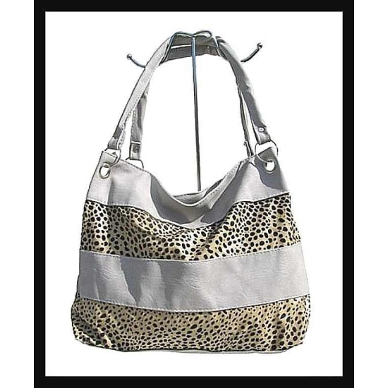 Ladies handbag - handbag light gris with patterns, Hand bags with patterns