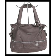 Ladies handbag - handbag brown prune color