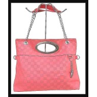 Ladies handbag - handbag Fushia-pink