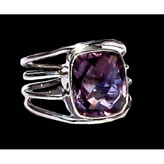 Bijoux indiens - Bague indienne Améthyste (BG-AM-476P) Bijoux indiens - Bague indienne Améthyste,Bagues indiennes