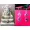 Bijoux inde - Boucles d'oreilles indiennes argent et Améthyste