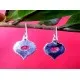 Indian silver jewellery - Earrings Amethyst Indian (BO-AM-609) Indian silver jewellery - Earrings Amethyst Indian,Indian Earrings