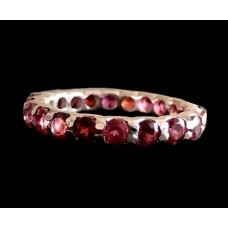 Bague argent rhodié Grenat naturel Bague argent rhodié Grenat naturel