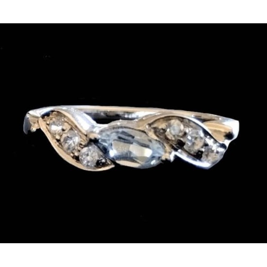 Indian silver rhodium jewelry - Indian Topaz Ring,Rodium silver rings