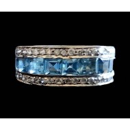 Indian silver rhodium jewelry - Indian Topaz Ring