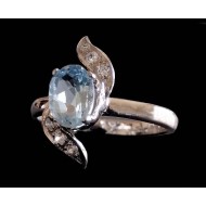 Indian silver rhodium jewelry - Indian Topaz Ring