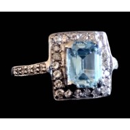 Indian silver rhodium jewelry - Indian Topaz Ring