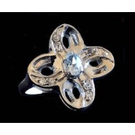 Indian silver rhodium jewelry - Indian Topaz Ring