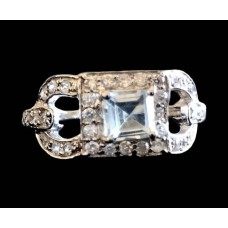 Bijoux indiens - Bague indienne rhodiée Topaze Bijoux indiens - Bague indienne rhodiée Topaze