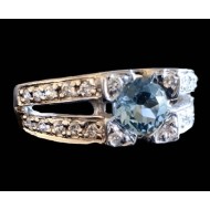Indian silver rhodium jewelry - Indian Topaz Ring