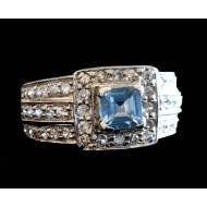 Indian silver rhodium jewelry - Indian Topaz Ring