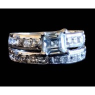 Bijoux indiens - Bague indienne rhodiée Topaze