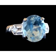 Indian silver rhodium jewelry - Indian Topaz Ring