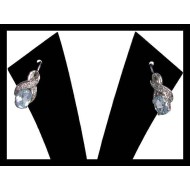 Indian silver rhodium jewelry - Indian Topaz Earrings