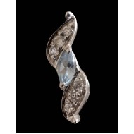 Indian Jewelry - Indian pendant rhodium Topaz