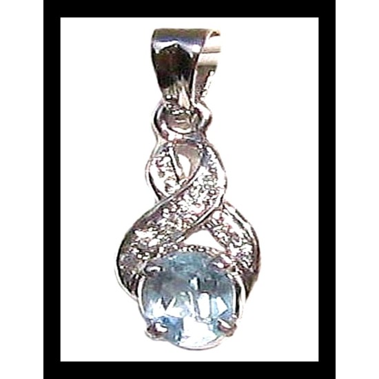 Indian silver rhodium jewelry - Indian Topaz Pendant,Rhodium silver pendants