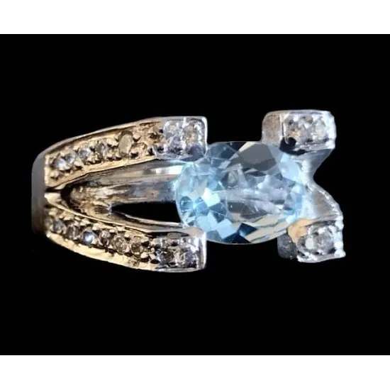 Indian silver rhodium jewelry - Indian Topaz Ring (BGNF-TO-961) Indian silver rhodium jewelry - Indian Topaz Ring,Rodium silver rings