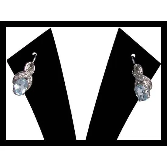 Boucles D'oreilles En Argent Massif Rhodié - Pendantes, Style élégant Et Brillant