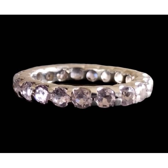 Rhodium Silver Natural Amethyst Ring,Rodium silver rings