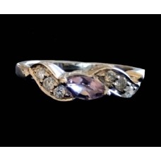 Bague argent rhodié Améthyste naturelle Bague argent rhodié Améthyste naturelle