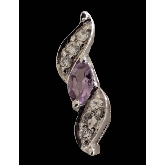 Indian silver rhodium jewelry - Indian Amethyst Pendant,Rhodium silver pendants