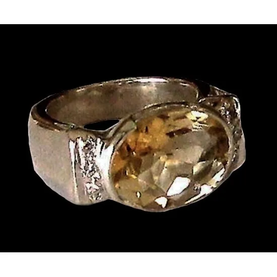 Indian silver jewellery - Indian Citrine Ring (BG-CI-708) Indian silver jewellery - Indian Citrine Ring,Indian rings