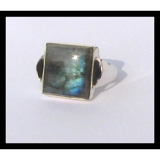 Indian silver jewellery - Indian Spectrolite Ring (BG-LAB-54-3) Indian silver jewellery - Indian Spectrolite Ring,Silver mens rings