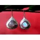 Indian silver jewellery - Indian Spectrolite Earrings (BO-LAB-08P) Indian silver jewellery - Indian Spectrolite Earrings,Indian Earrings
