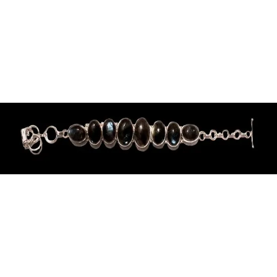 Bracelet indien argent Labradorite - Bijoux indiens (BR-LAB-07-2) Bracelet indien argent Labradorite - Bijoux indiens,Bracelets indiens