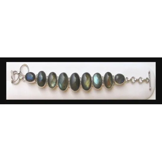 Bracelet indien argent Labradorite - Bijoux indiens (BR-LAB-07) Bracelet indien argent Labradorite - Bijoux indiens,Bracelets indiens