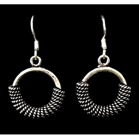 Metal Earrings (BO-MET-64-6) Metal Earrings,White metal earrings