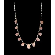 Collier En Argent Sterling 925 Avec Quartz Rutile, Pierres Naturelles, Fait Main Inde