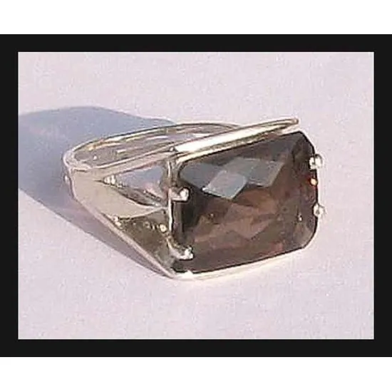 Bijoux Quartz Fumé - Bague indienne - Bijoux indiens,Bagues indiennes