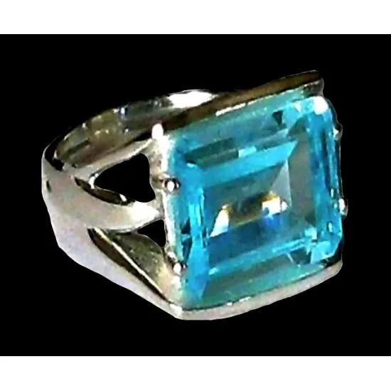 Indian silver jewellery - Indian Topaz Ring (BG-TO-28-1) Indian silver jewellery - Indian Topaz Ring,Indian Rings