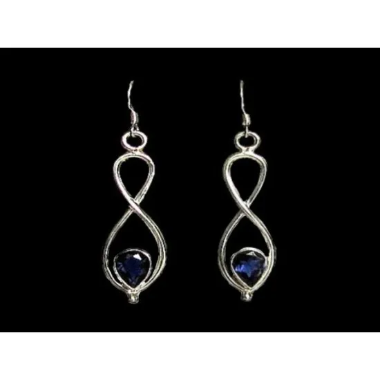 Bijoux indiens - Boucles d'Oreilles indiennes Saphir d’eau (BO-PIDIV-13E) Bijoux indiens - Boucles d Oreilles indiennes Saphir d’eau,Boucles d Oreilles indiennes
