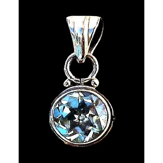 Pendentif indien argent Topaze - Bijoux indiens (PE-TO-497) Pendentif indien argent Topaze - Bijoux indiens,Pendentifs indiens