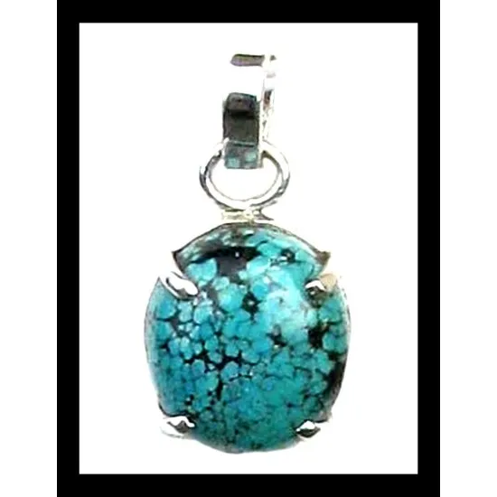 Turquoise - Pendentif indien Turquoise - Bijoux Inde (PE-TU-054-10) Turquoise - Pendentif indien Turquoise - Bijoux Inde,Pendentifs indiens