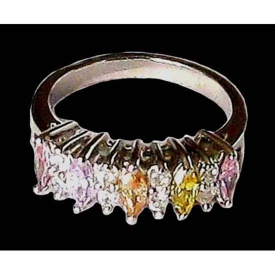 Bijoux indiens argent - Bague indienne oxyde de Zirconium (BG-ZIRMC-05-06) Bijoux indiens argent - Bague indienne oxyde de Zirconium,Bagues argent rhodié