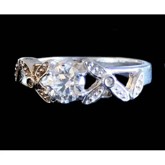 Bijoux indiens argent - Bague indienne oxyde de Zirconium (BG-ZIR-10E-12) Bijoux indiens argent - Bague indienne oxyde de Zirconium,Bagues argent rhodié
