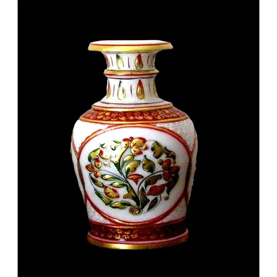 Artisanat indien - Vase-Bougeoir en Marbre (VASE-BOUGEOIR-06) Artisanat indien - Vase-Bougeoir en Marbre,Vases-Bougeoirs indiens