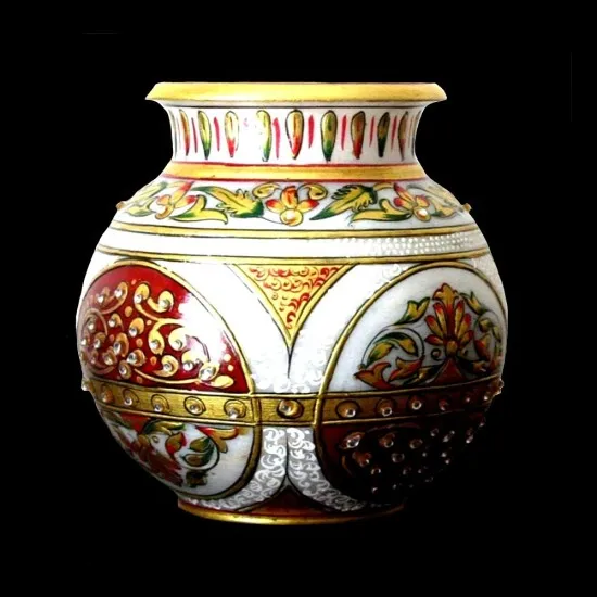 Indian handcraft - Indian Vase forme Boule (vase-boule-01) Indian handcraft - Indian Vase forme Boule, Vases forme boule