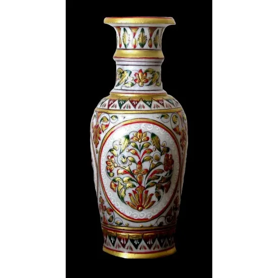 Vase indien - Vase en Marbre indien - Décoration indienne (VASE-HAUTEUR-05) Vase indien - Vase en Marbre indien - Décoration indienne,Vases en hauteur indiens