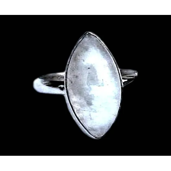 Bague indienne argent et Pierre de Lune - Bijoux indiens (BG-PL-67-9A) Bague indienne argent et Pierre de Lune - Bijoux indiens,Bagues indiennes