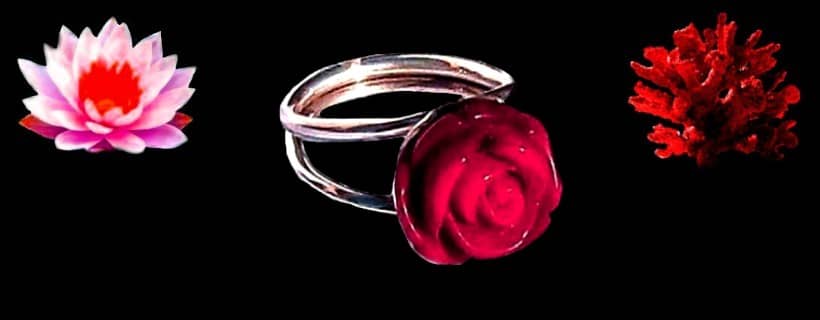 Indian natural coral rings for men / women